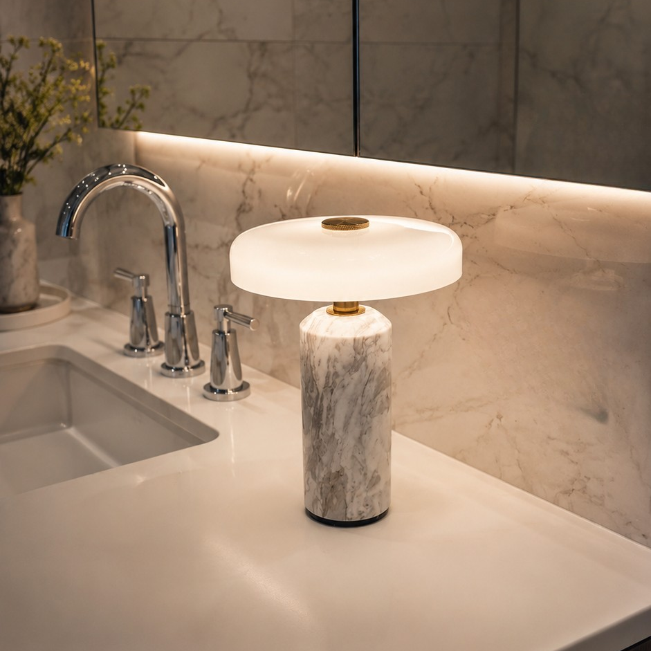 Lumière Rouge - Marble Lamp